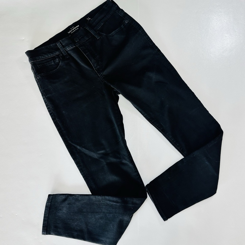Lucky Brand Jeans Womens Size 6/28 Black Brooke Legging Dark Wash Denim Stretch